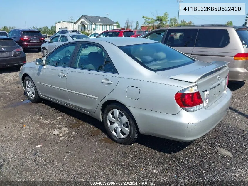 2005 Toyota Camry Se VIN: 4T1BE32K85U522400 Lot: 40392906