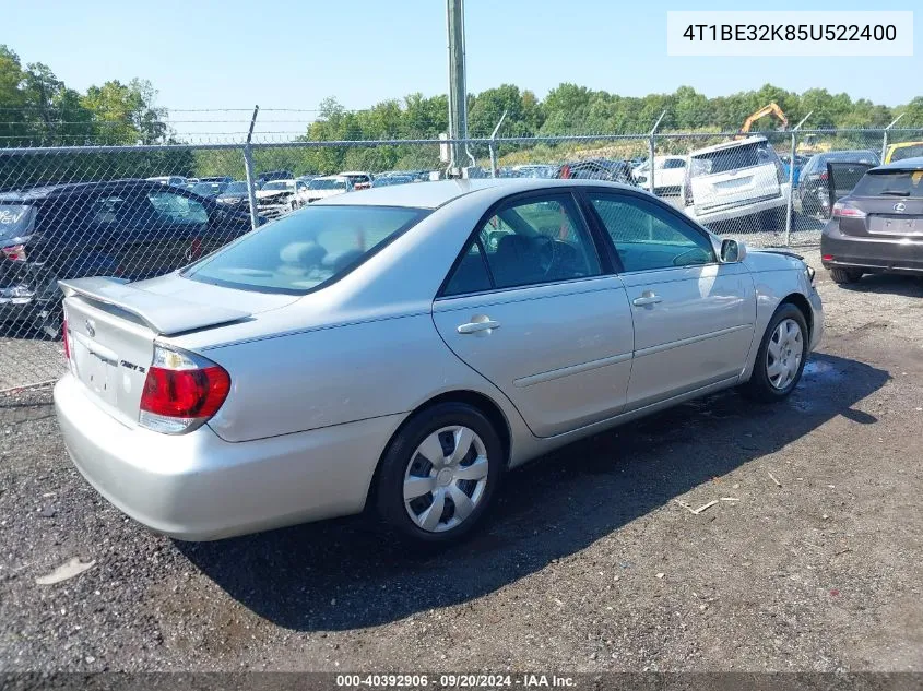 4T1BE32K85U522400 2005 Toyota Camry Se