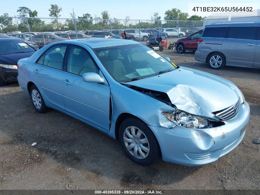 2005 Toyota Camry Le VIN: 4T1BE32K65U564452 Lot: 40395339