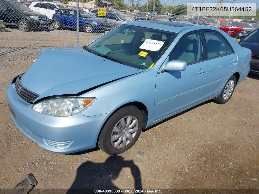 2005 Toyota Camry Le VIN: 4T1BE32K65U564452 Lot: 40395339