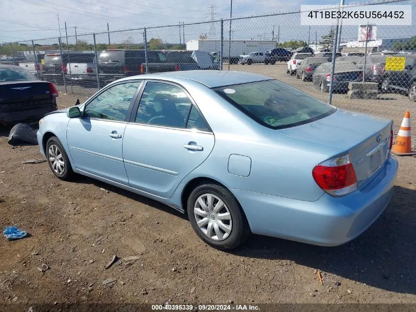 2005 Toyota Camry Le VIN: 4T1BE32K65U564452 Lot: 40395339