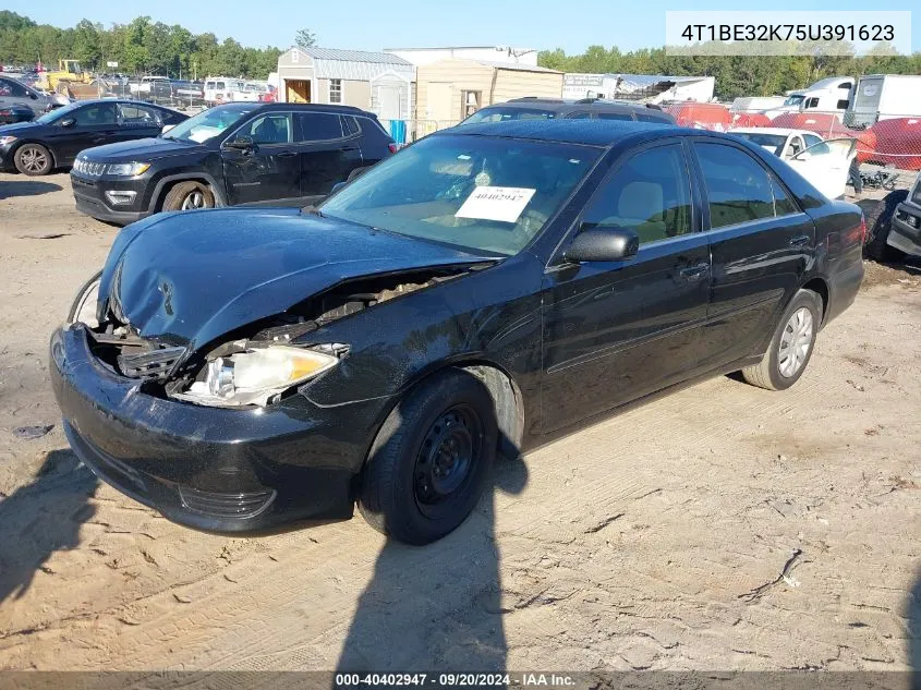 2005 Toyota Camry Le VIN: 4T1BE32K75U391623 Lot: 40402947