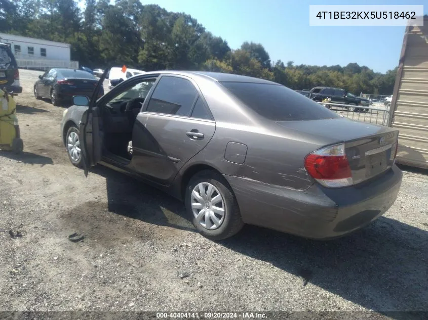 2005 Toyota Camry Le VIN: 4T1BE32KX5U518462 Lot: 40404141