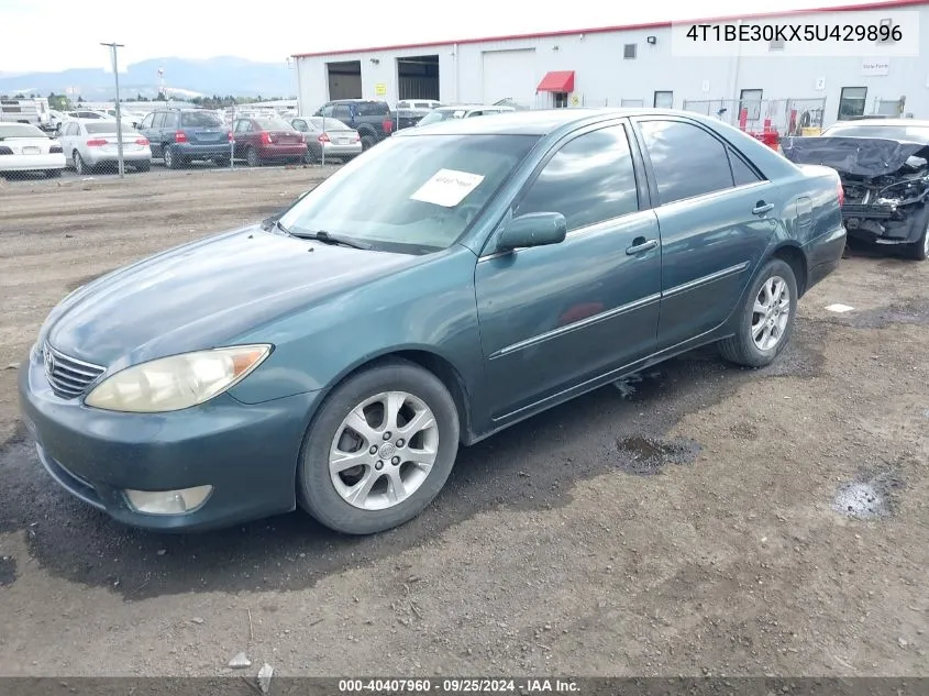 2005 Toyota Camry Xle VIN: 4T1BE30KX5U429896 Lot: 40407960