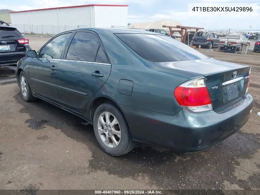 2005 Toyota Camry Xle VIN: 4T1BE30KX5U429896 Lot: 40407960