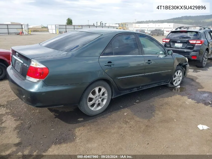 2005 Toyota Camry Xle VIN: 4T1BE30KX5U429896 Lot: 40407960