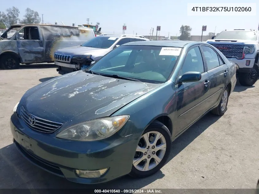 2005 Toyota Camry Xle V6 VIN: 4T1BF32K75U102060 Lot: 40410540