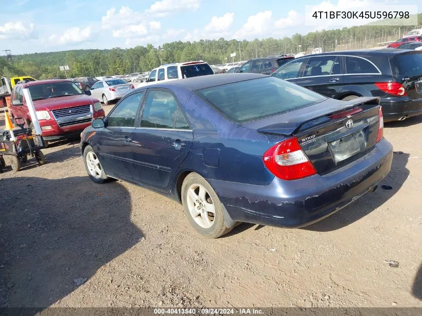 2005 Toyota Camry Xle V6 VIN: 4T1BF30K45U596798 Lot: 40413540