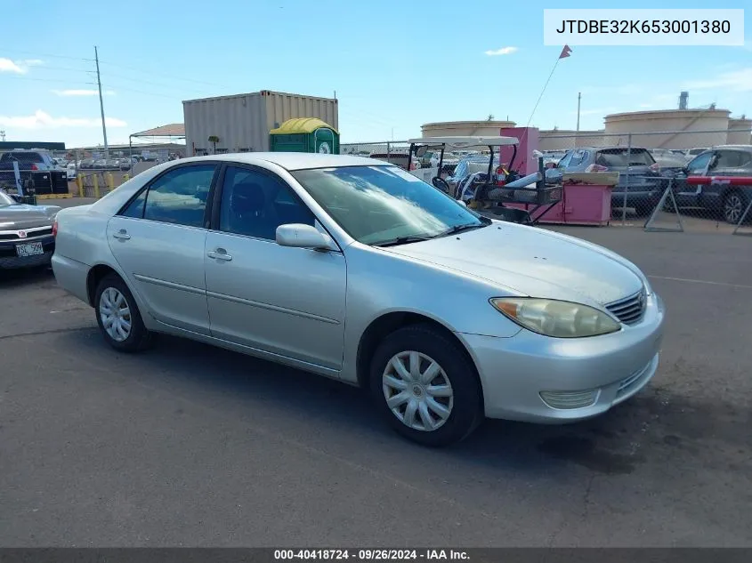 2005 Toyota Camry Le/Se/Std/Xle VIN: JTDBE32K653001380 Lot: 40418724