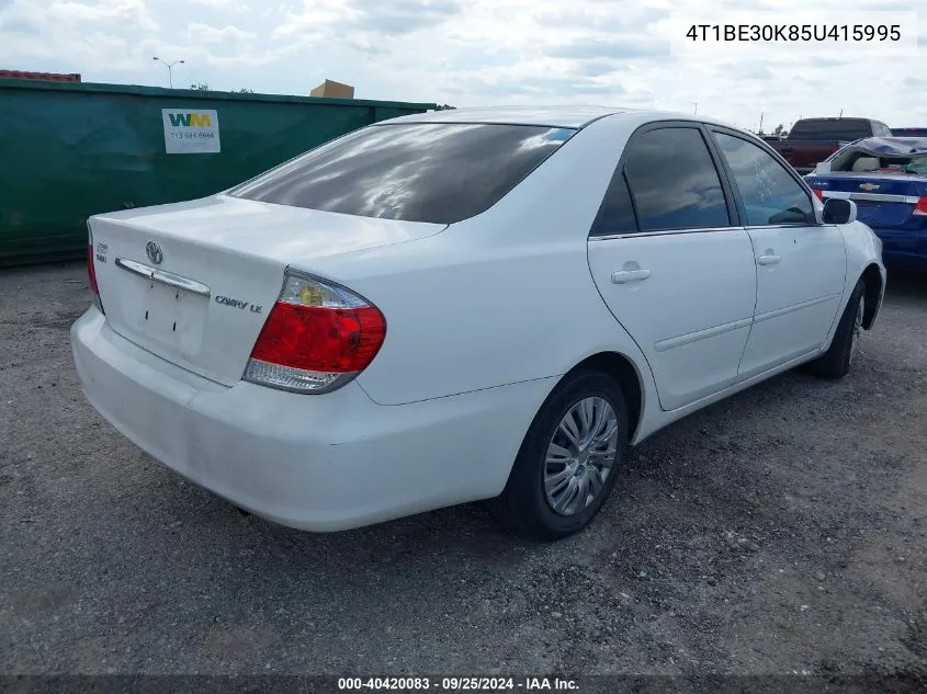 2005 Toyota Camry Le VIN: 4T1BE30K85U415995 Lot: 40420083