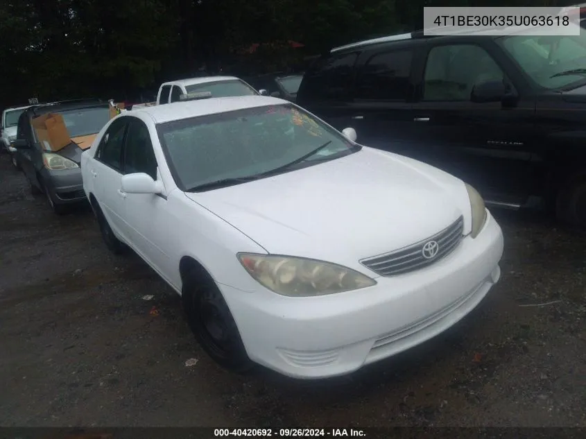 2005 Toyota Camry Le VIN: 4T1BE30K35U063618 Lot: 40420692