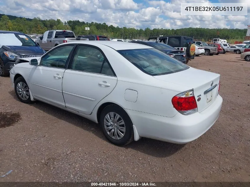 2005 Toyota Camry Le VIN: 4T1BE32K05U611197 Lot: 40421946