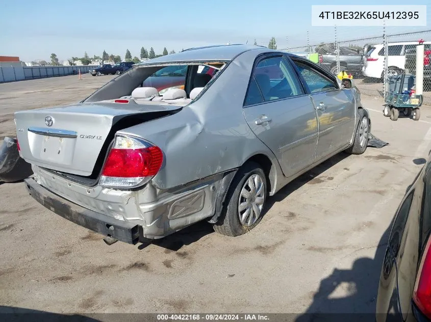 2005 Toyota Camry Le VIN: 4T1BE32K65U412395 Lot: 40422168