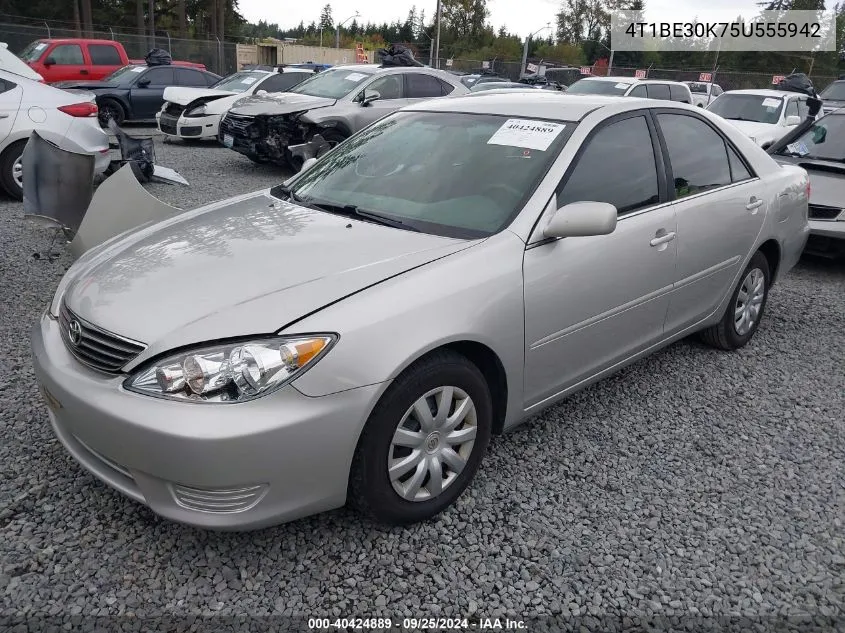 2005 Toyota Camry Le VIN: 4T1BE30K75U555942 Lot: 40424889