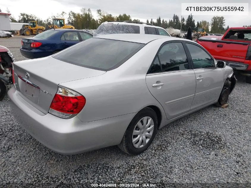 2005 Toyota Camry Le VIN: 4T1BE30K75U555942 Lot: 40424889