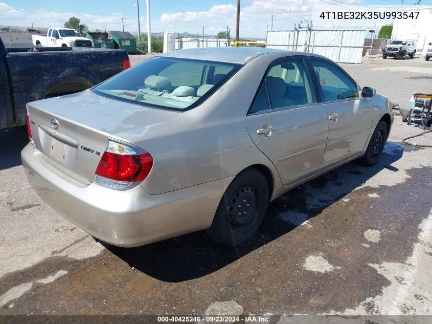 2005 Toyota Camry Se VIN: 4T1BE32K35U993547 Lot: 40425246