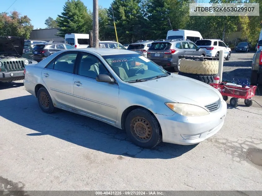 2005 Toyota Camry Std VIN: JTDBE32K653029907 Lot: 40431225