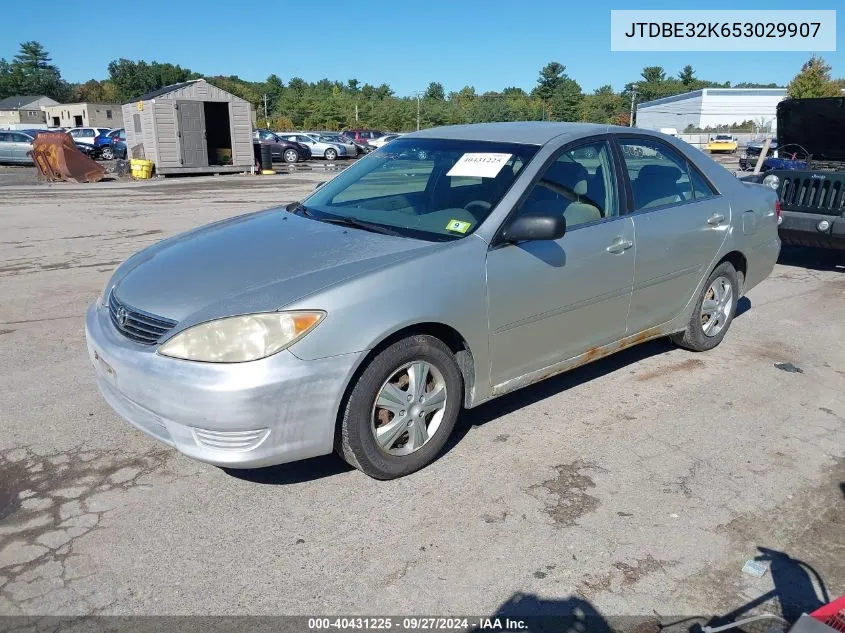 2005 Toyota Camry Std VIN: JTDBE32K653029907 Lot: 40431225