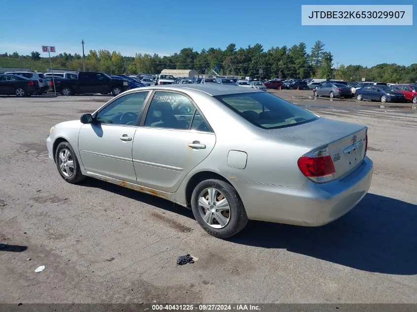 2005 Toyota Camry Std VIN: JTDBE32K653029907 Lot: 40431225