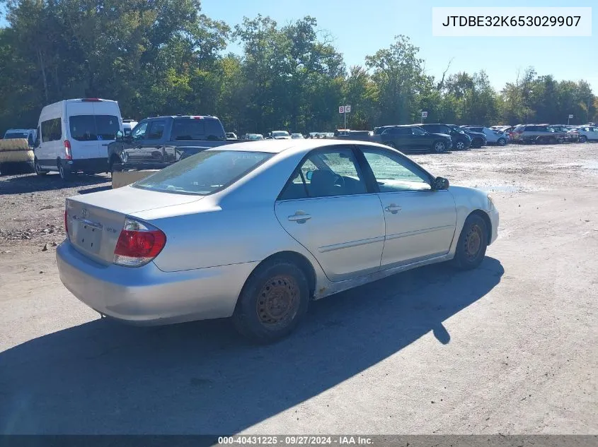 2005 Toyota Camry Std VIN: JTDBE32K653029907 Lot: 40431225