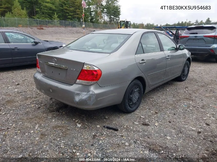 2005 Toyota Camry Le VIN: 4T1BE30KX5U954683 Lot: 40433046