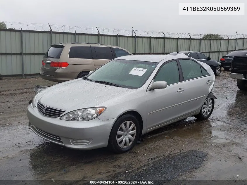 2005 Toyota Camry Le VIN: 4T1BE32K05U569369 Lot: 40434104