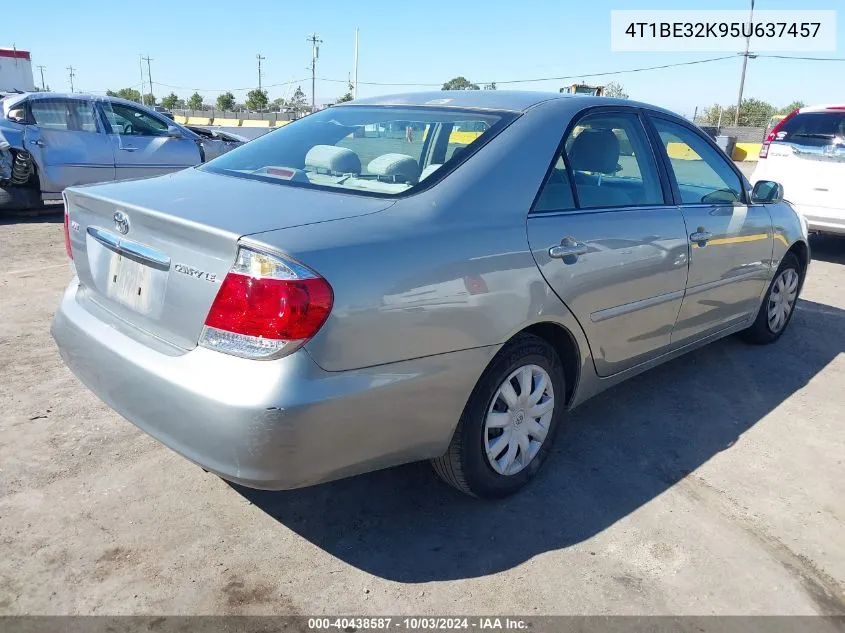 2005 Toyota Camry Le VIN: 4T1BE32K95U637457 Lot: 40438587