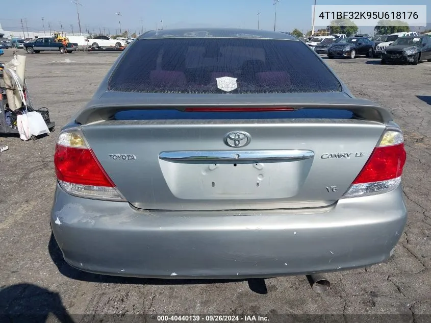 2005 Toyota Camry Le V6 VIN: 4T1BF32K95U618176 Lot: 40440139