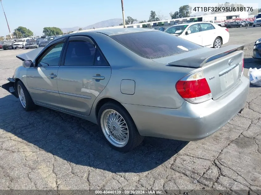 2005 Toyota Camry Le V6 VIN: 4T1BF32K95U618176 Lot: 40440139