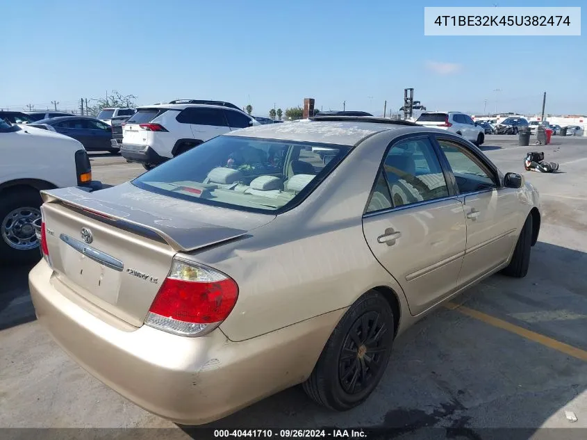 2005 Toyota Camry Le/Xle/Se VIN: 4T1BE32K45U382474 Lot: 40441710