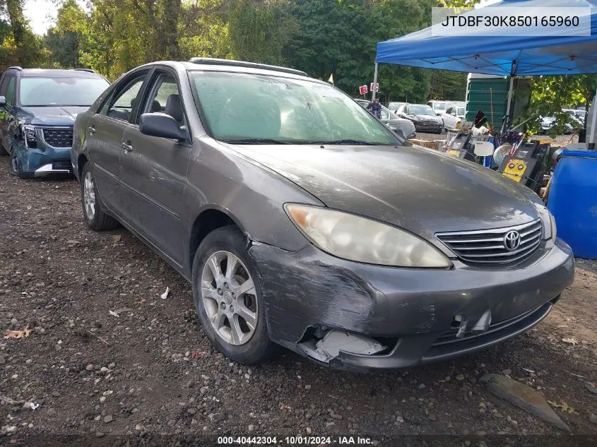 2005 Toyota Camry Xle V6 VIN: JTDBF30K850165960 Lot: 40442304