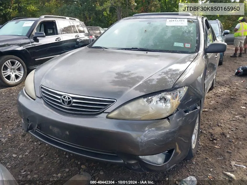 2005 Toyota Camry Xle V6 VIN: JTDBF30K850165960 Lot: 40442304