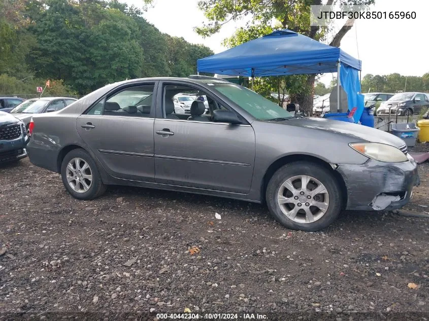 2005 Toyota Camry Xle V6 VIN: JTDBF30K850165960 Lot: 40442304