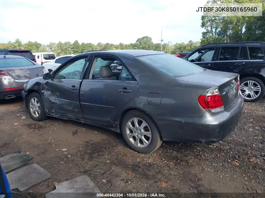 2005 Toyota Camry Xle V6 VIN: JTDBF30K850165960 Lot: 40442304