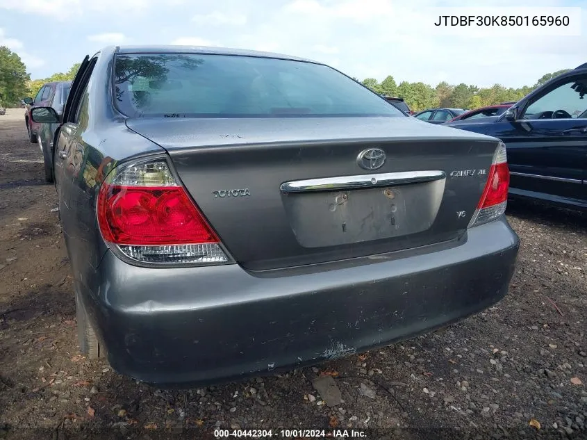 2005 Toyota Camry Xle V6 VIN: JTDBF30K850165960 Lot: 40442304