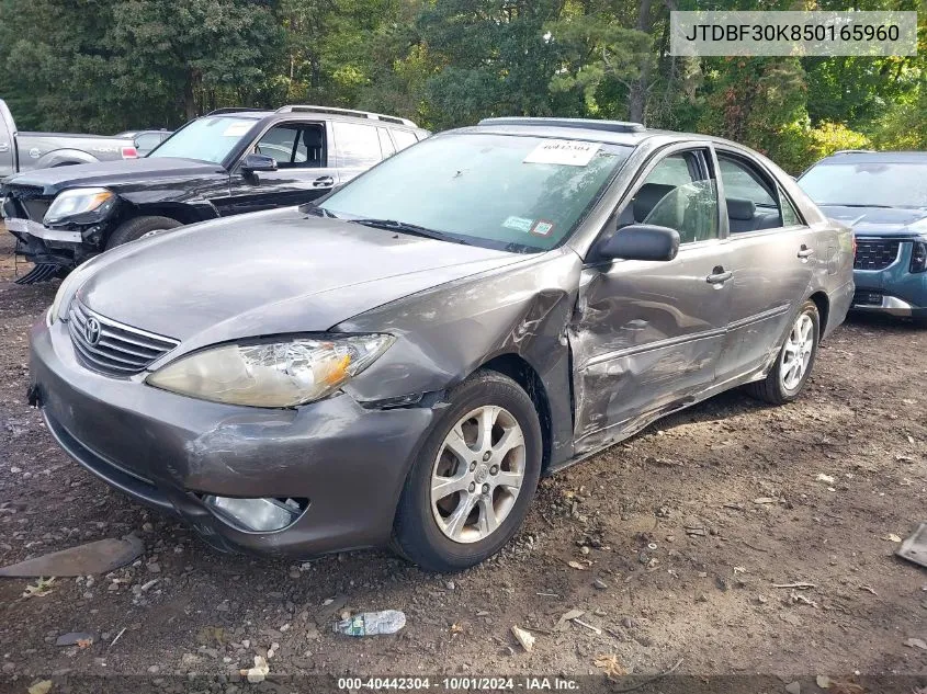 JTDBF30K850165960 2005 Toyota Camry Xle V6