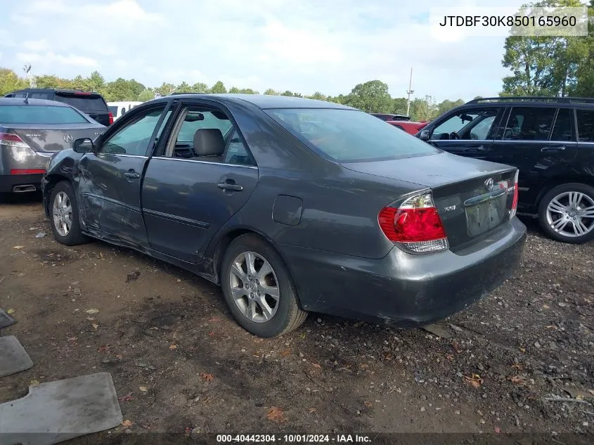 2005 Toyota Camry Xle V6 VIN: JTDBF30K850165960 Lot: 40442304