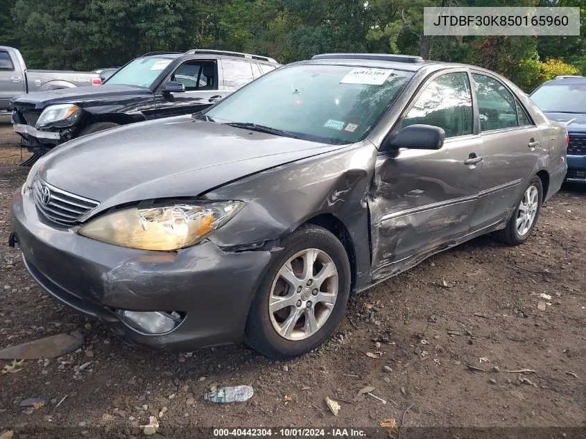 2005 Toyota Camry Xle V6 VIN: JTDBF30K850165960 Lot: 40442304