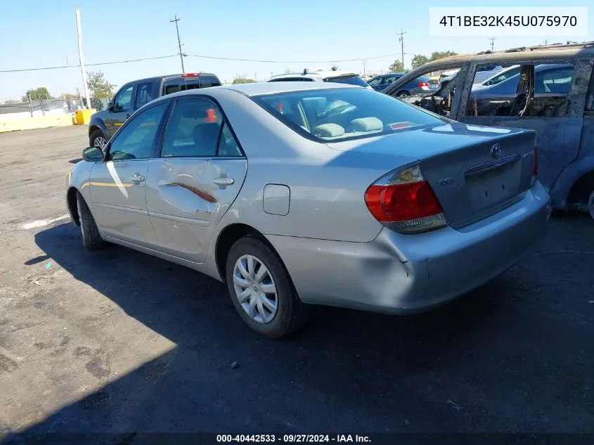 2005 Toyota Camry Le VIN: 4T1BE32K45U075970 Lot: 40442533