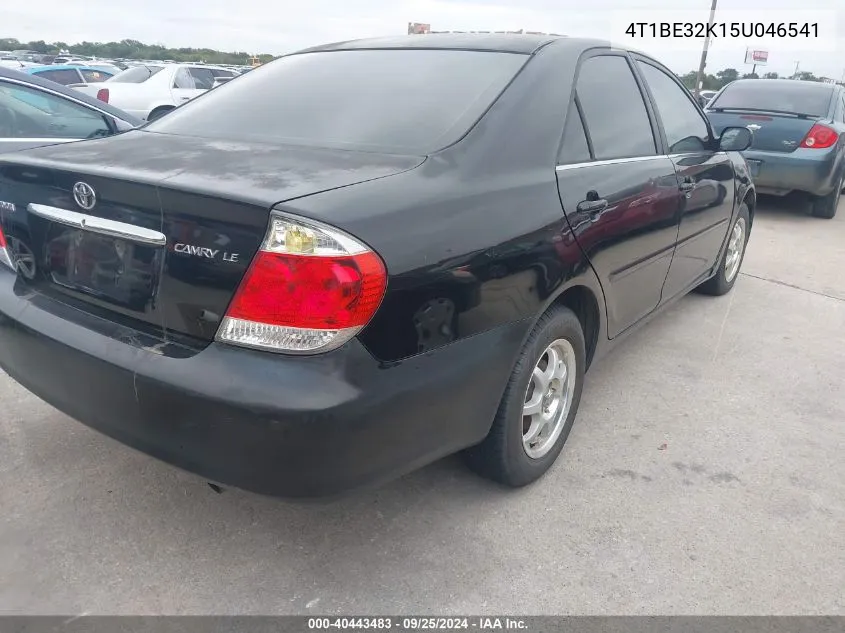 2005 Toyota Camry Le VIN: 4T1BE32K15U046541 Lot: 40443483