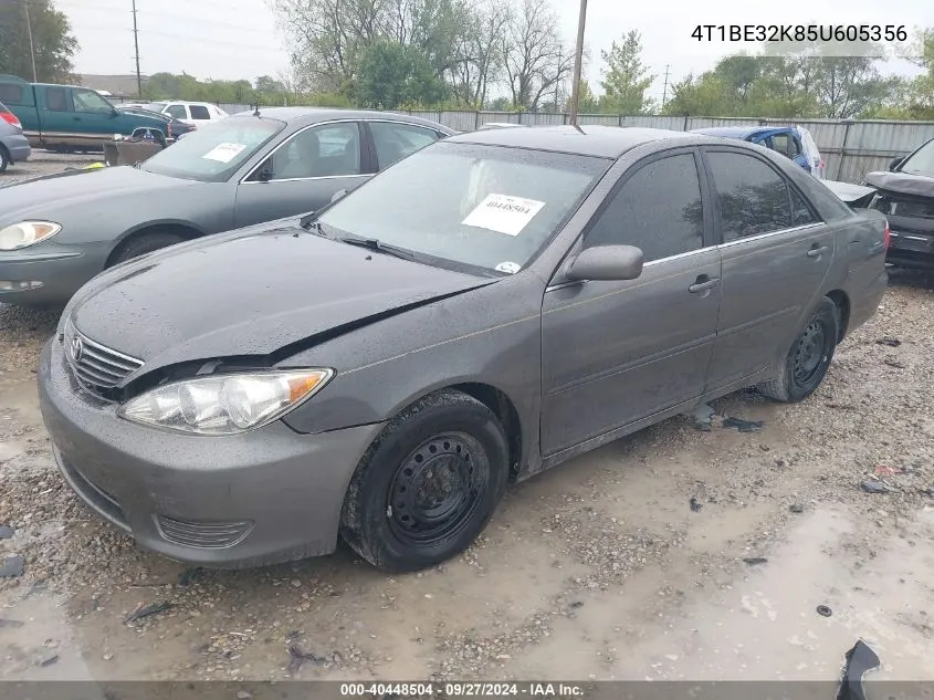 2005 Toyota Camry Le VIN: 4T1BE32K85U605356 Lot: 40448504