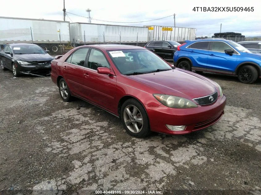 2005 Toyota Camry Se V6 VIN: 4T1BA32KX5U509465 Lot: 40449185