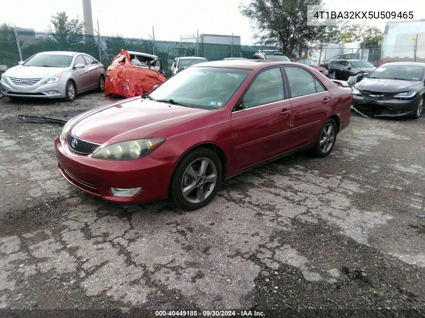 2005 Toyota Camry Se V6 VIN: 4T1BA32KX5U509465 Lot: 40449185