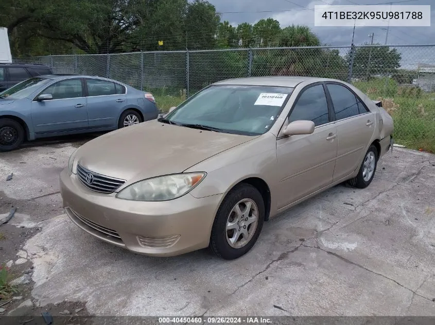 2005 Toyota Camry Le VIN: 4T1BE32K95U981788 Lot: 40450460