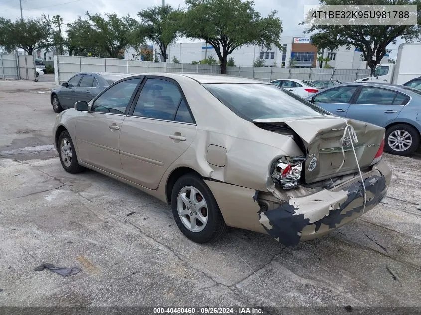 2005 Toyota Camry Le VIN: 4T1BE32K95U981788 Lot: 40450460