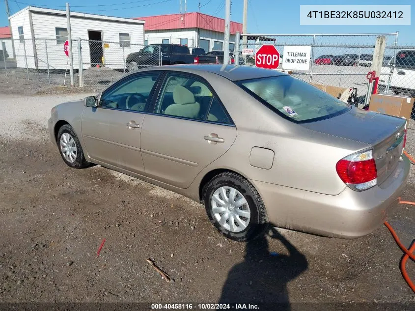 2005 Toyota Camry Le VIN: 4T1BE32K85U032412 Lot: 40458116