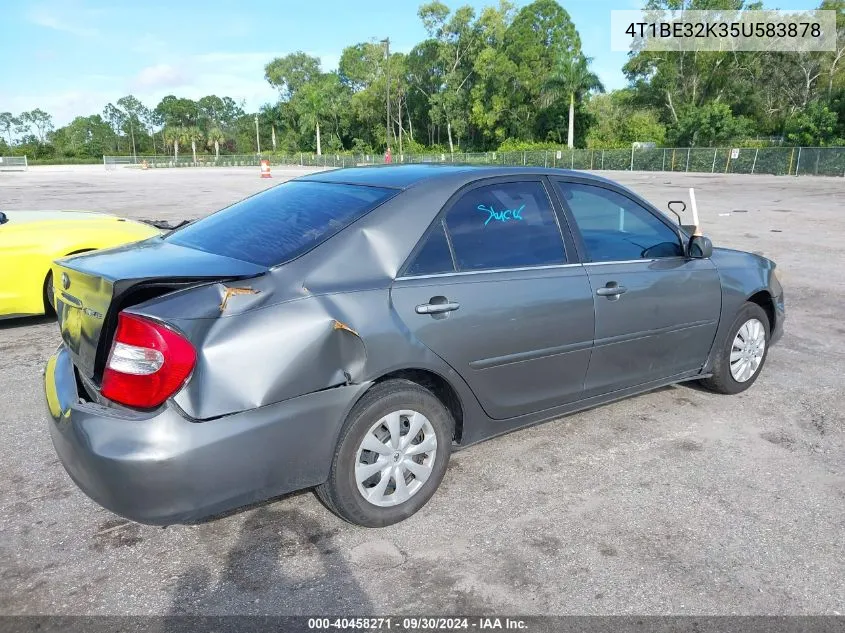 2005 Toyota Camry Le/Xle/Se VIN: 4T1BE32K35U583878 Lot: 40458271