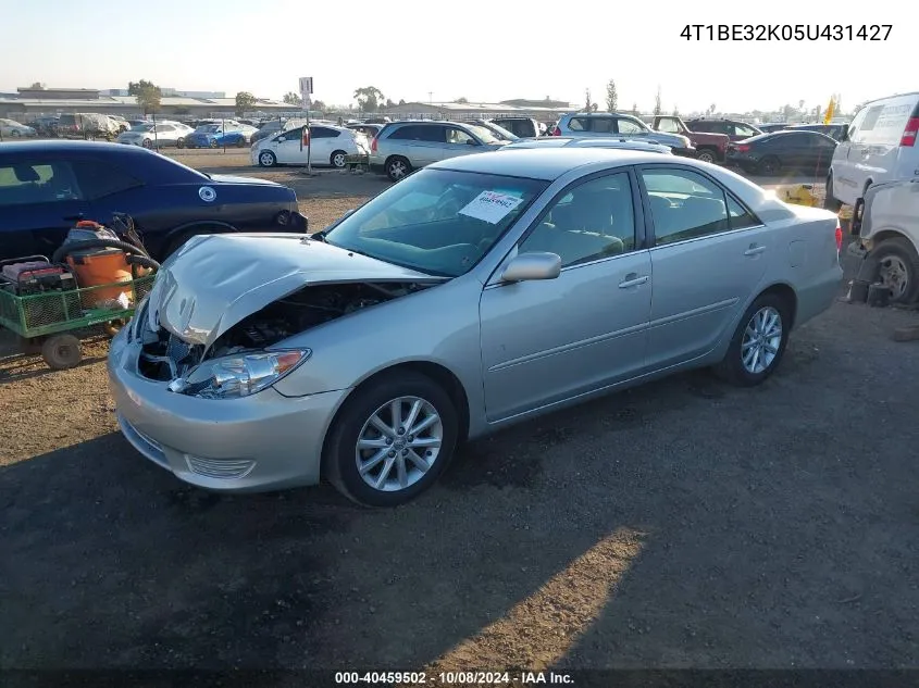 4T1BE32K05U431427 2005 Toyota Camry Le