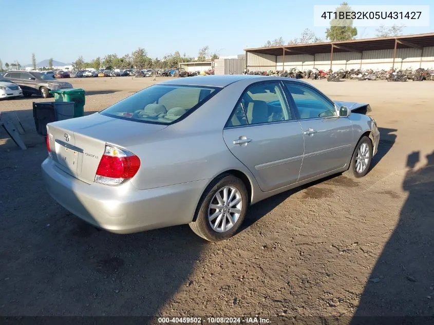 4T1BE32K05U431427 2005 Toyota Camry Le