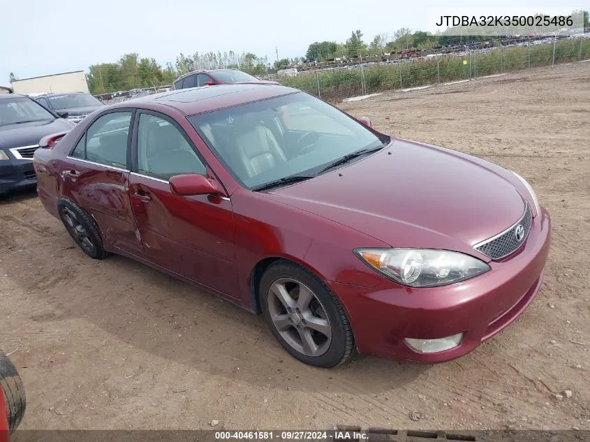 2005 Toyota Camry Se V6 VIN: JTDBA32K350025486 Lot: 40461581